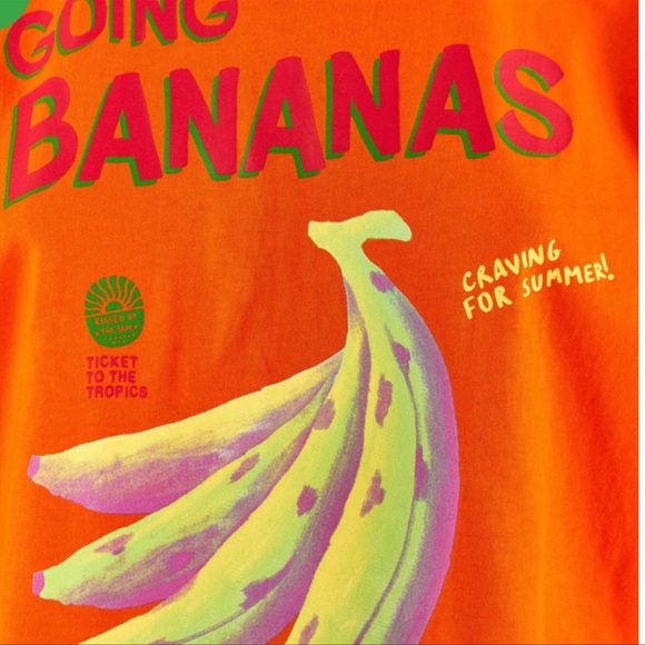 Farm Rio Orange Going Bananas Shirtdress Medium - Picture 5 of 5